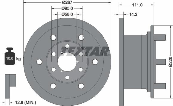 Textar 93019400 - Disque de frein cwaw.fr