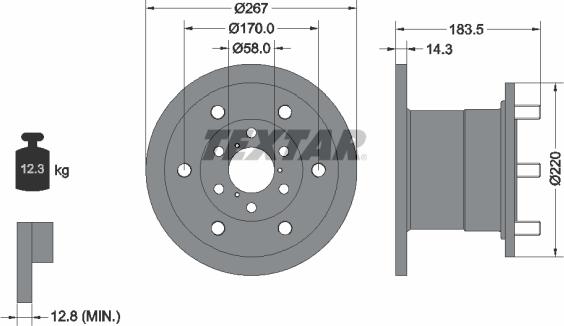 Textar 93084400 - Disque de frein cwaw.fr