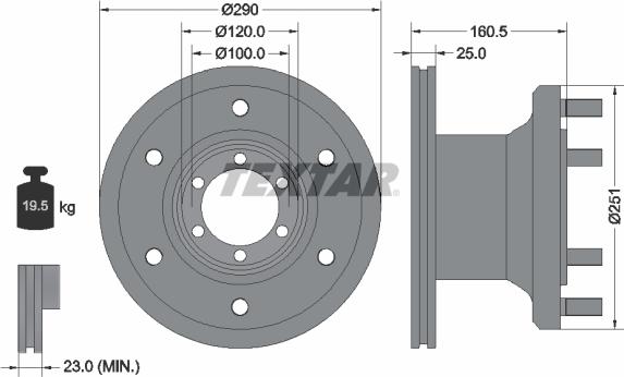 Textar 93084500 - Disque de frein cwaw.fr