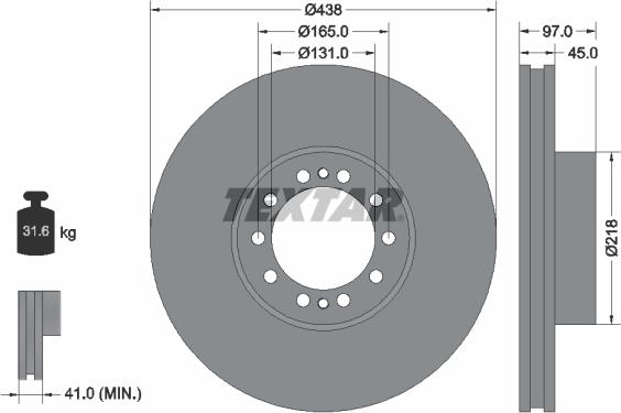 Textar 93086100 - Disque de frein cwaw.fr