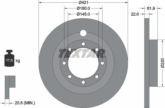 Textar 93028800 - Disque de frein cwaw.fr