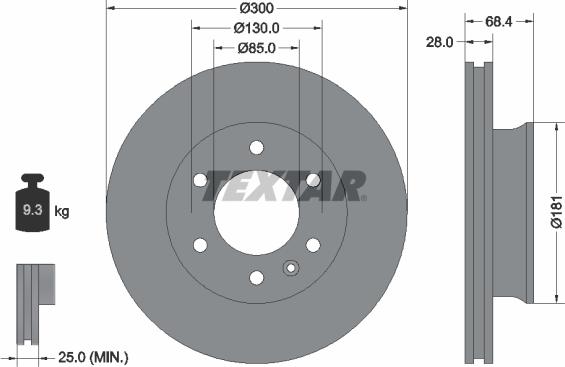 Textar 93143200 - Disque de frein cwaw.fr