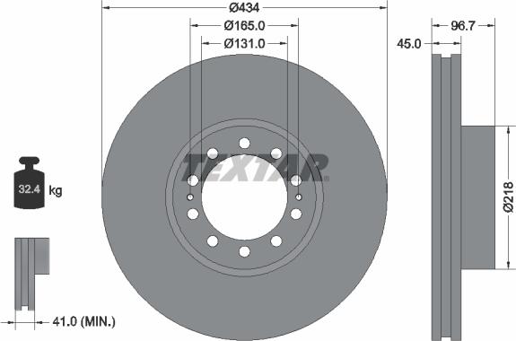 Textar 93105000 - Disque de frein cwaw.fr