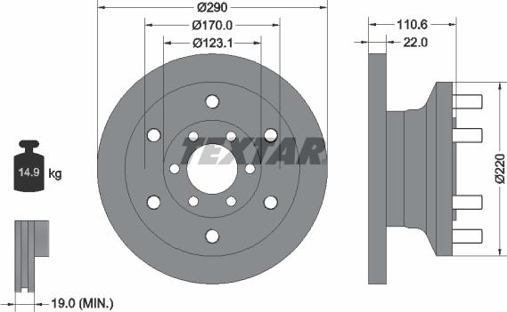 Textar 93175400 - Disque de frein cwaw.fr