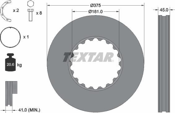 Textar 93322800 - Disque de frein cwaw.fr