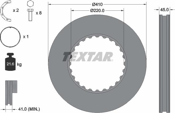 Textar 93322700 - Disque de frein cwaw.fr