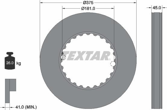 Textar 93291400 - Disque de frein cwaw.fr