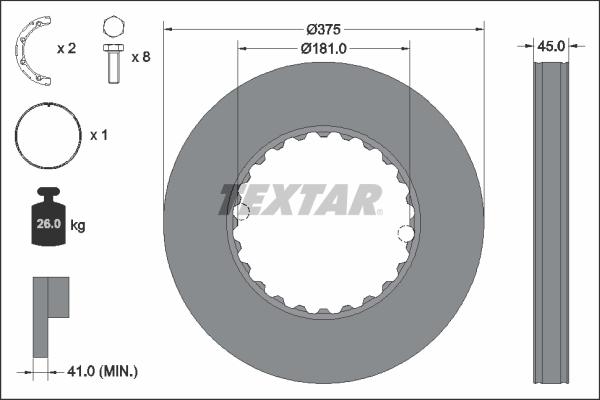 Textar 93291411 - Disque de frein cwaw.fr