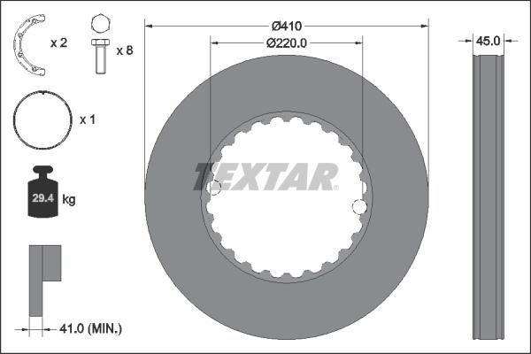 Textar 93291311 - Disque de frein cwaw.fr