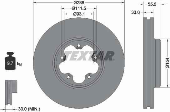 Textar 93260600 - Disque de frein cwaw.fr