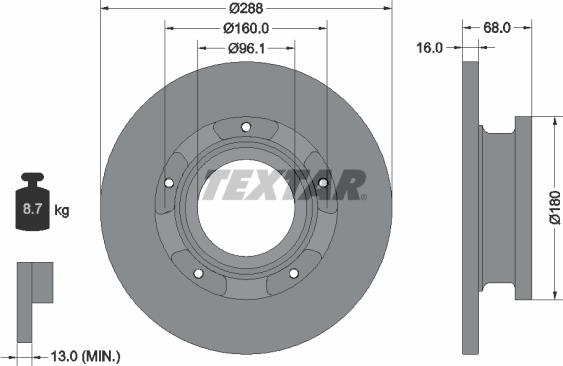 Textar 93260700 - Disque de frein cwaw.fr