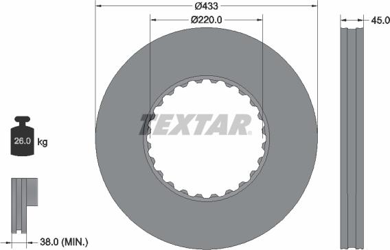 Textar 93272000 - Disque de frein cwaw.fr