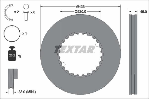 Textar 93272011 - Disque de frein cwaw.fr