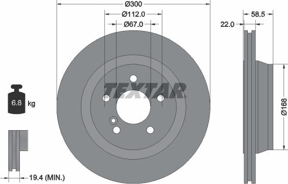 Textar 92099500 - Disque de frein cwaw.fr