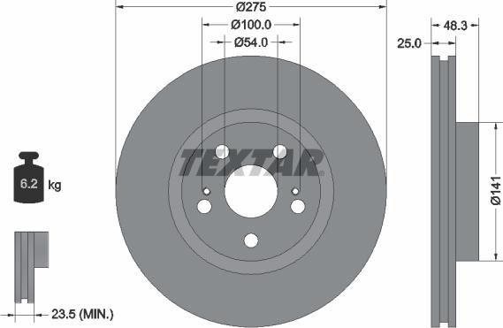 Textar 92090600 - Disque de frein cwaw.fr