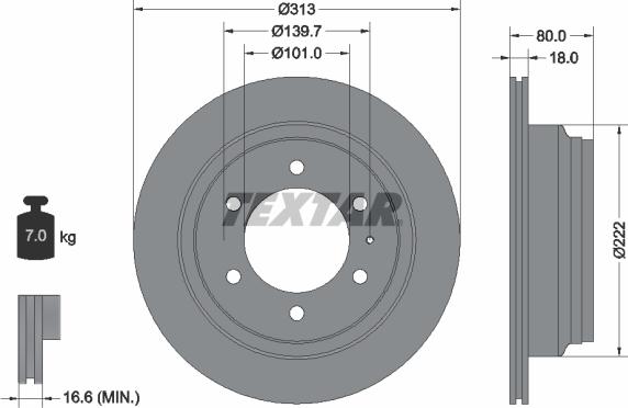 Textar 92091600 - Disque de frein cwaw.fr