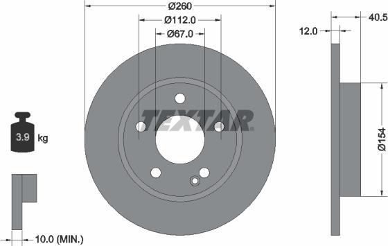 Textar 92091200 - Disque de frein cwaw.fr