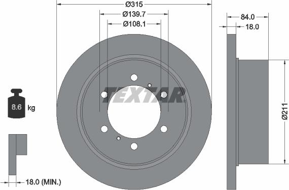 Textar 92093100 - Disque de frein cwaw.fr