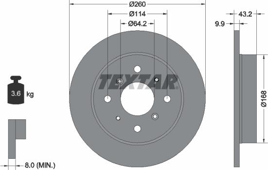 Textar 92049100 - Disque de frein cwaw.fr