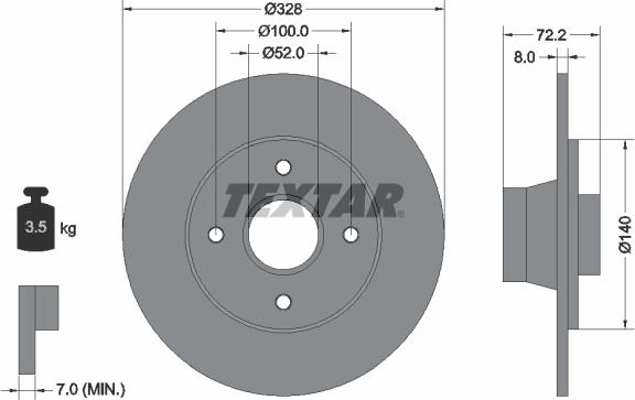 Textar 92049200 - Disque de frein cwaw.fr