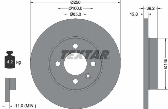 Textar 92041700 - Disque de frein cwaw.fr