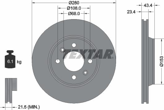 Textar 92048400 - Disque de frein cwaw.fr