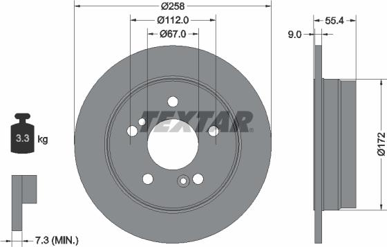 Textar 92059505 - Disque de frein cwaw.fr