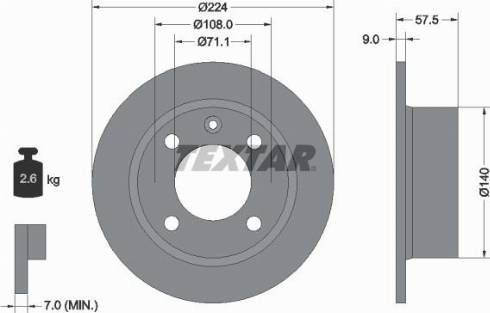 Textar 92059703 - Disque de frein cwaw.fr