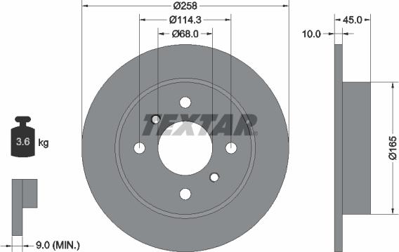 Textar 92056400 - Disque de frein cwaw.fr