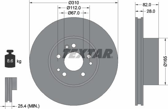 Textar 92056700 - Disque de frein cwaw.fr