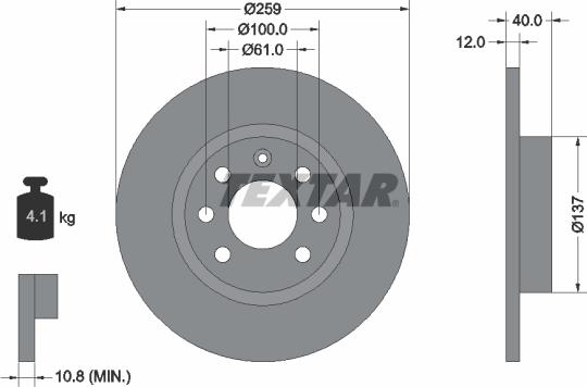 Textar 92050600 - Disque de frein cwaw.fr