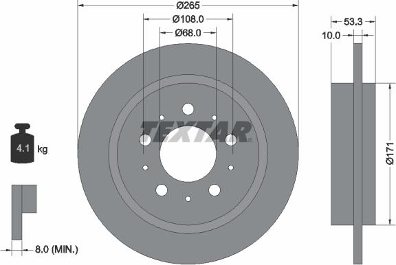 Textar 92051400 - Disque de frein cwaw.fr