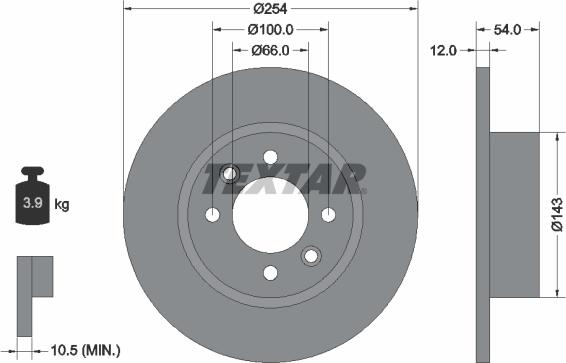 Textar 92051500 - Disque de frein cwaw.fr