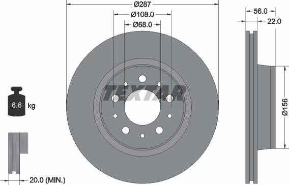 Textar 92051300 - Disque de frein cwaw.fr