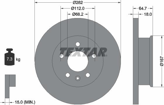 Textar 92058500 - Disque de frein cwaw.fr