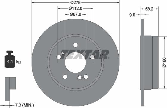 Textar 92058000 - Disque de frein cwaw.fr