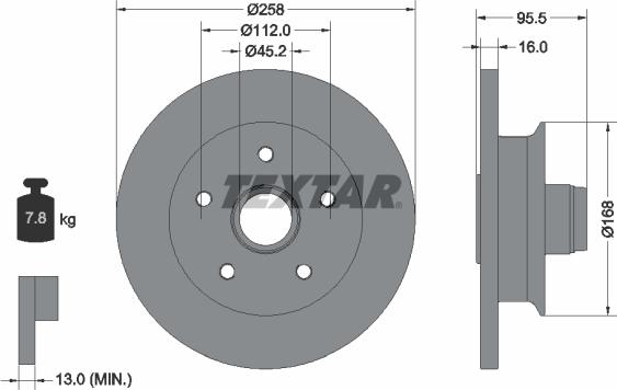 Textar 92053000 - Disque de frein cwaw.fr