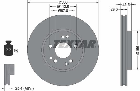 Textar 92057900 - Disque de frein cwaw.fr