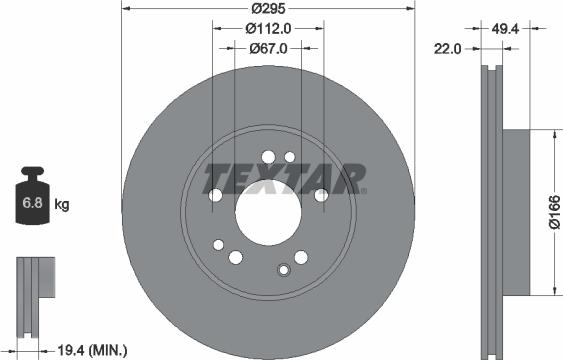 Textar 92057300 - Disque de frein cwaw.fr