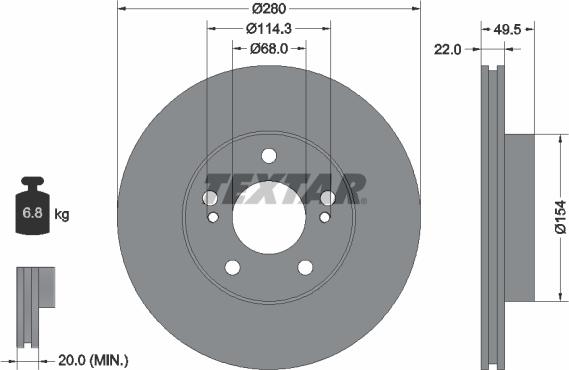 Textar 92069900 - Disque de frein cwaw.fr