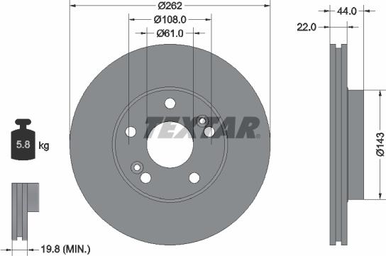 Textar 92065000 - Disque de frein cwaw.fr