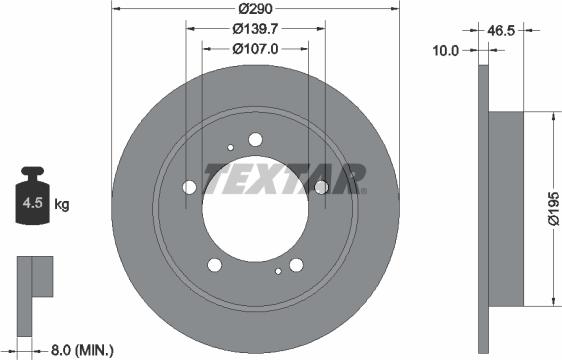 Textar 92066000 - Disque de frein cwaw.fr