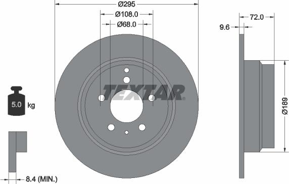 Textar 92066805 - Disque de frein cwaw.fr