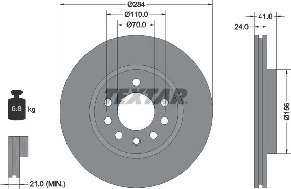 Textar 92066200 - Disque de frein cwaw.fr