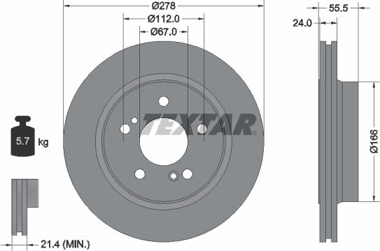 Textar 92060100 - Disque de frein cwaw.fr