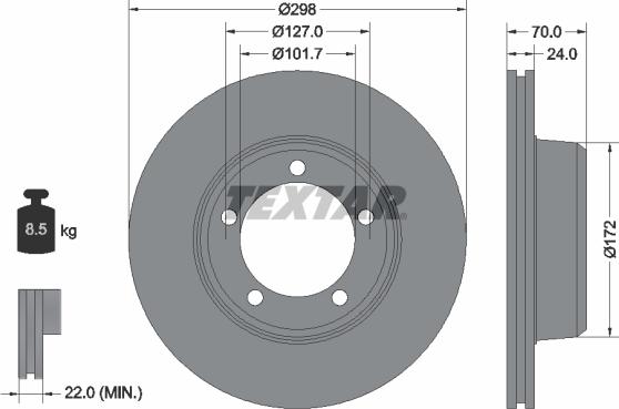 Textar 92061300 - Disque de frein cwaw.fr