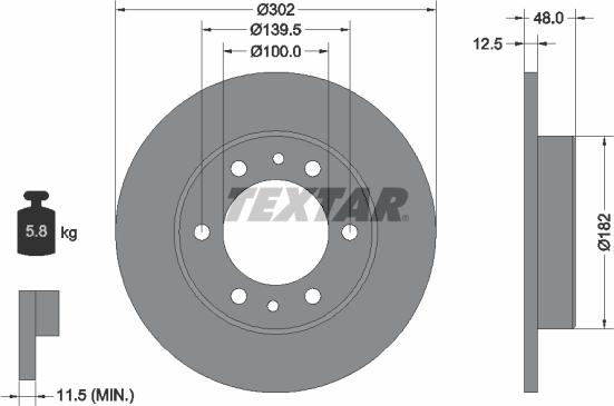 Textar 92063400 - Disque de frein cwaw.fr