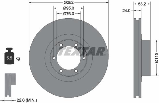 Textar 92017200 - Disque de frein cwaw.fr