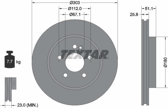 Textar 92089900 - Disque de frein cwaw.fr