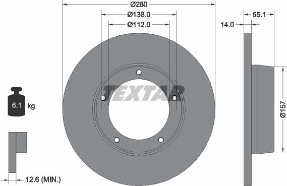 Textar 92081100 - Disque de frein cwaw.fr